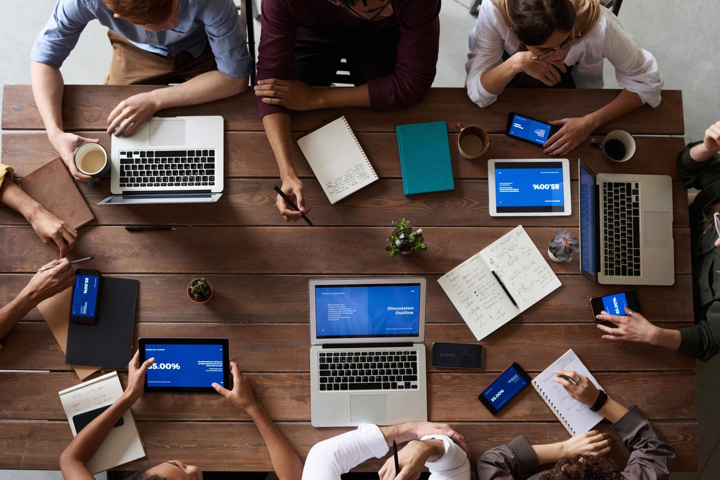 Open office area with workstations arranged for software work